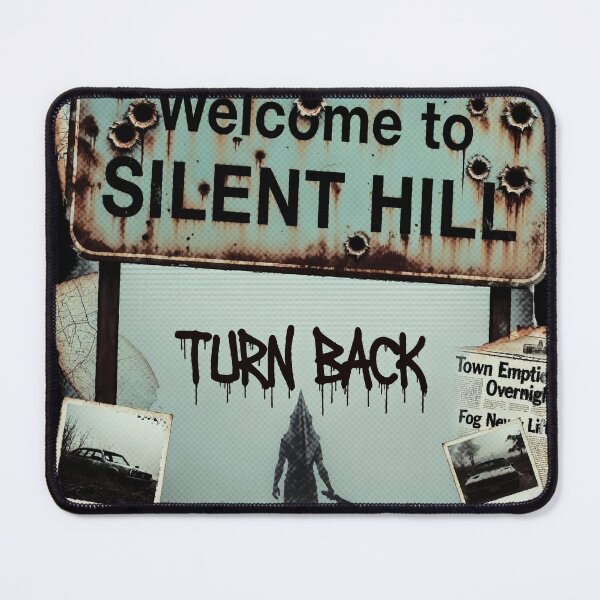 Item preview, Welcome to Silent Hill Turn Back Foggy Town Sign Horror Print T-Shirt and other designed and sold by Senpaiwaves.