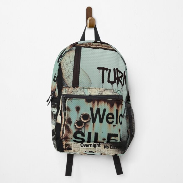 Item preview, Welcome to Silent Hill Turn Back Foggy Town Sign Horror Print T-Shirt and other designed and sold by Senpaiwaves.