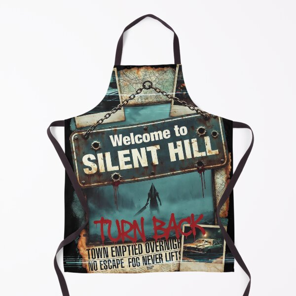 Item preview, Welcome to Silent Hill Turn Back Foggy Town Sign Horror Print Pyramid HeadT-Shirt  designed and sold by Senpaiwaves.
