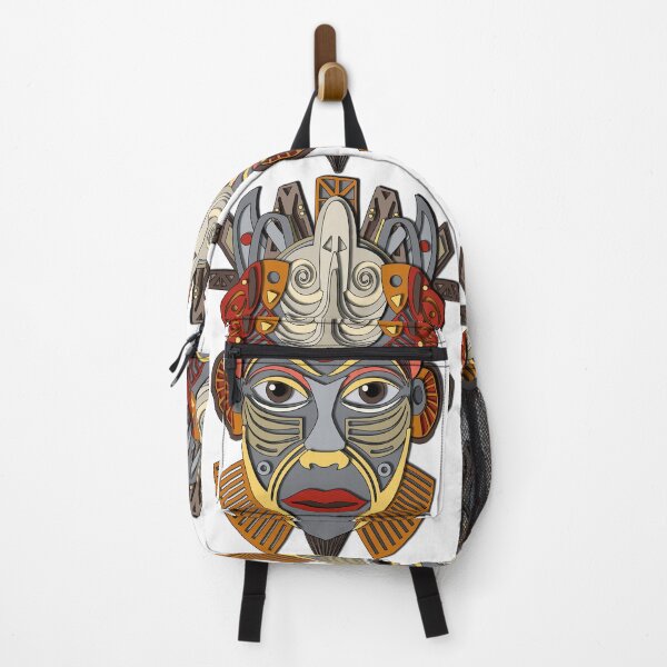 Item preview, Ochre Ancestral Mask: African Tribal Art in Vector Layers designed and sold by Keltoi-art.