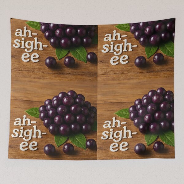 Item preview, Açaí Berries – “How to Pronounce Açaí: ah-sigh-ee” Funny Language Tip designed and sold by EmeraldeaArt.