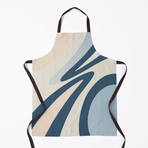 Item preview, Flow of Energy VII — Soft Blue Motion (Minimalist Abstract Art in Cream & Deep Blue Tones) designed and sold by InspireVibeArt.