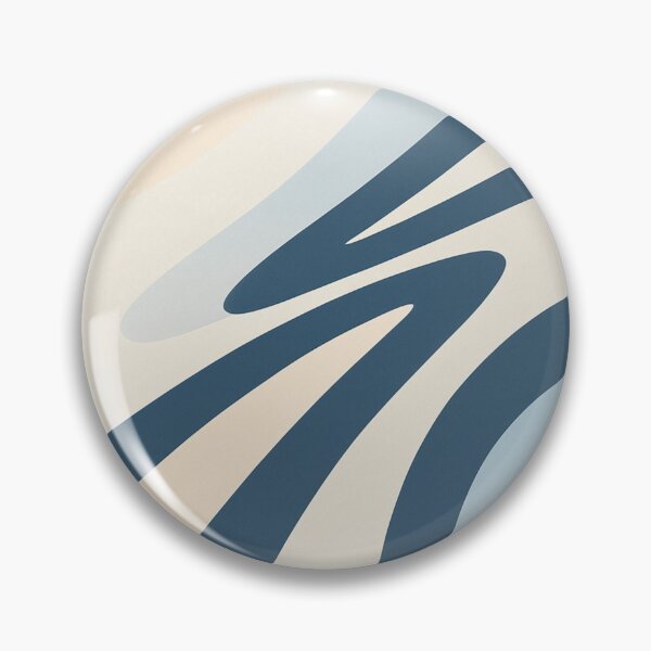 Item preview, Flow of Energy VII — Soft Blue Motion (Minimalist Abstract Art in Cream & Deep Blue Tones) designed and sold by InspireVibeArt.
