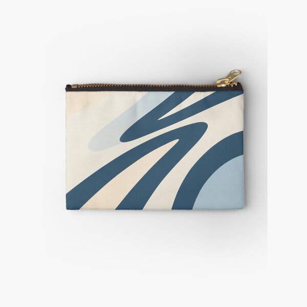 Item preview, Flow of Energy VII — Soft Blue Motion (Minimalist Abstract Art in Cream & Deep Blue Tones) designed and sold by InspireVibeArt.