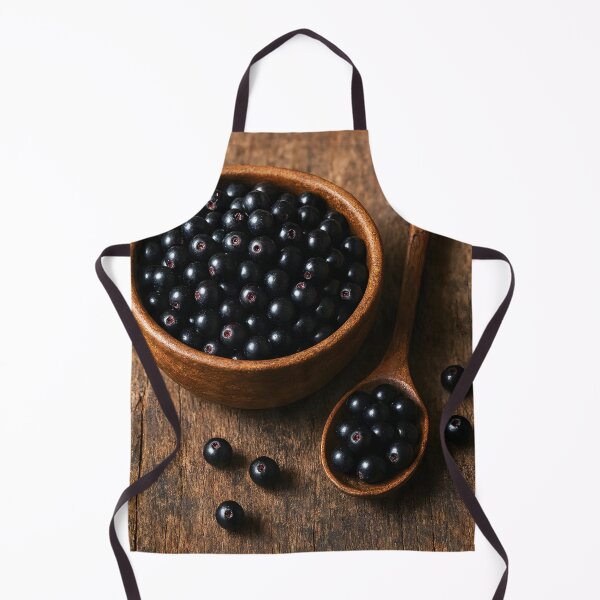 Item preview, Açaí Berries in Rustic Brown Bowl – Superfood on Wooden Table designed and sold by EmeraldeaArt.
