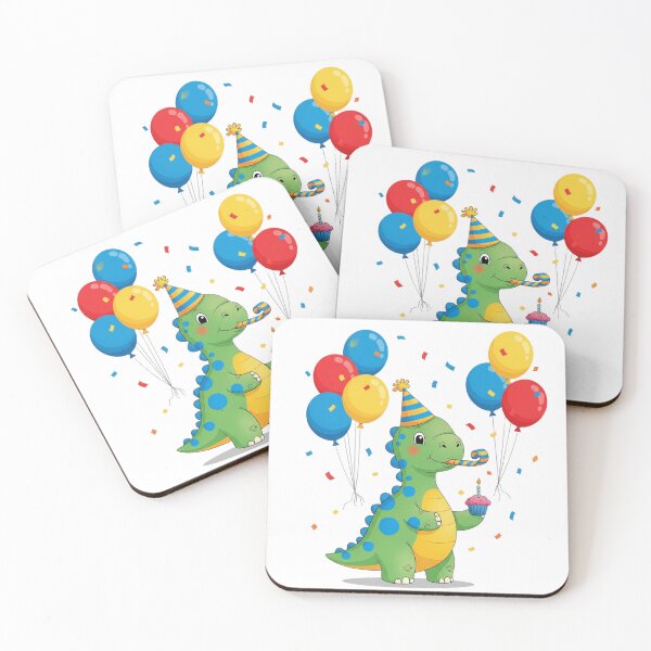Item preview, Cute Birthday Dinosaur – Party Balloons & Cupcake Dino Design designed and sold by DinoPrints-shop.