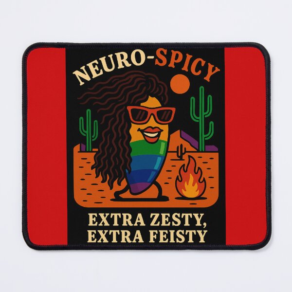 Item preview, NEURO-SPICY EXTRA ZESTY EXTRA FEISTY, RAINBOW JALAPENO LONG CURLY BROWN HAIR LIPSTICK designed and sold by spectrum_tech_trade_school_village_and_training_center.