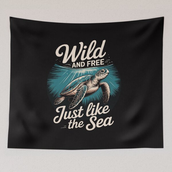Item preview, Wild And Free Just Like The Sea - Ocean Animal Cute Tortoise designed and sold by CareTopping.