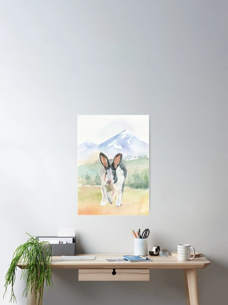 Thumbnail 2 of 3, Poster, Spring Rabbit Mountains designed and sold by WildAliceArt.