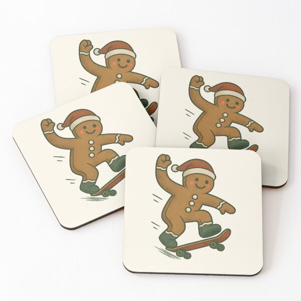 Item preview, Gingerbread Skateboarding – Sweet Holiday Chaos designed and sold by Tattee.