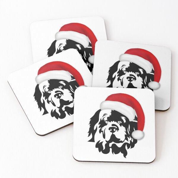 Item preview, Newfie with Santa hat designed and sold by Christine Mullis.