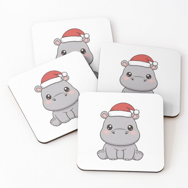 Item preview, Cute Baby Hippo in Santa Hat designed and sold by PFS-.