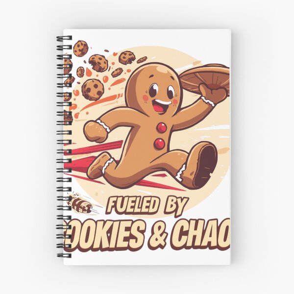 Item preview, Fueled by Cookies & Chaos – Funny Gingerbread Christmas Design designed and sold by VandJStore.