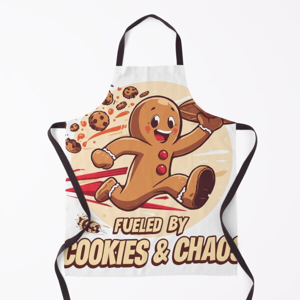 Item preview, Fueled by Cookies & Chaos – Funny Gingerbread Christmas Design designed and sold by VandJStore.