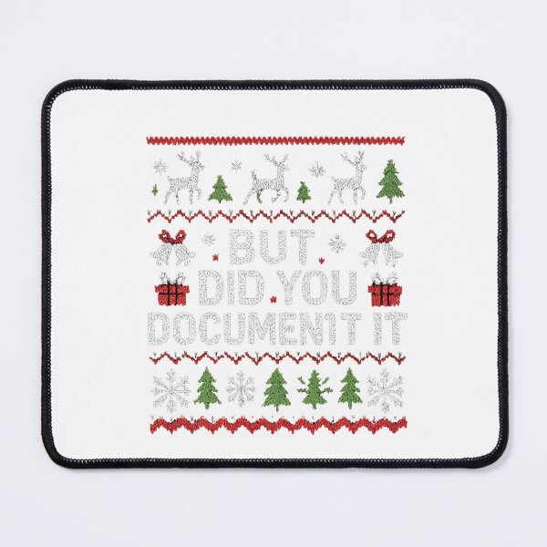Item preview, But Did You Document Funny Christmas Documentation Joke Ugly Sweater Style T-Shirt designed and sold by Omarmadani.