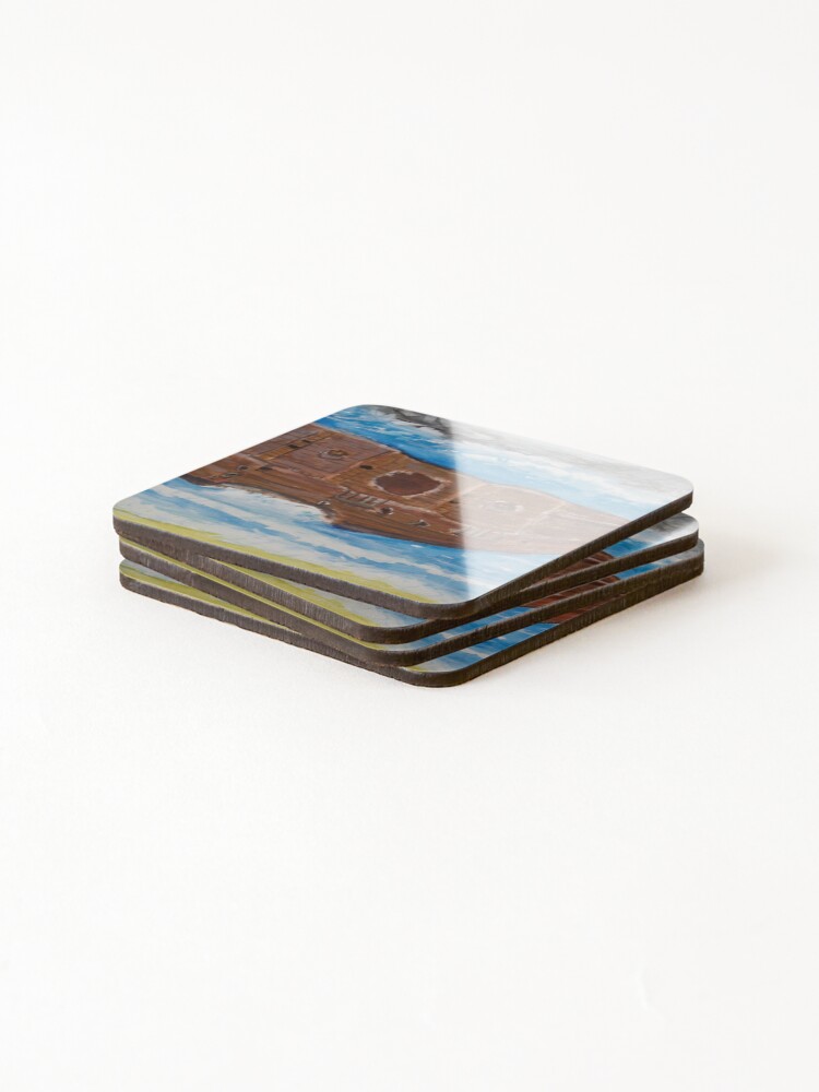 Thumbnail 4 of 5, Coasters (Set of 4), Watch for Flying Rocks designed and sold by CreativeMatthew.