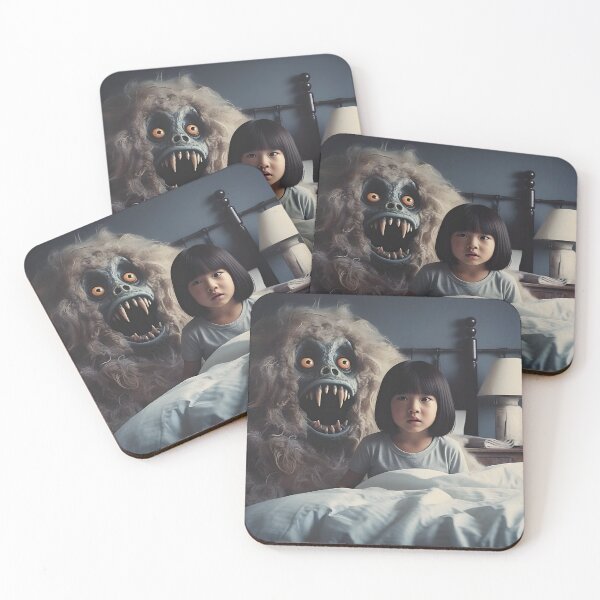 Item preview, A Visitor in the Sheets Monster Bedroom Art designed and sold by inoritedesigns.