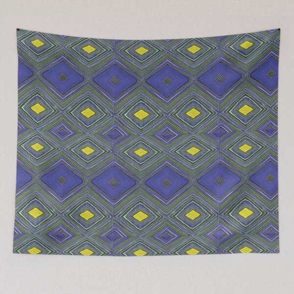 Item preview, Marquise Pattern in Purple, Green, and Yellow designed and sold by DigitalGemArt.