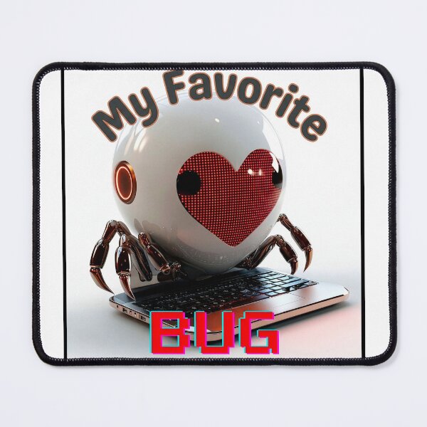 Item preview, Cute AI Robot in Love – Cyber Heart & Tech Romance Art My favorite bug designed and sold by xper-t-s.