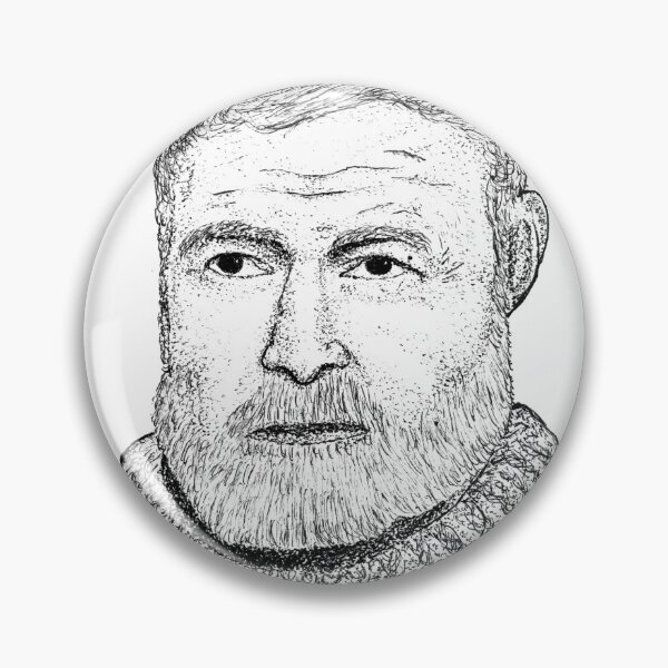 Item preview, Papa Hemingway Portrait - Ink Dotwork and Line Art designed and sold by wbhny.