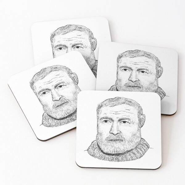 Item preview, Papa Hemingway Portrait - Ink Dotwork and Line Art designed and sold by wbhny.