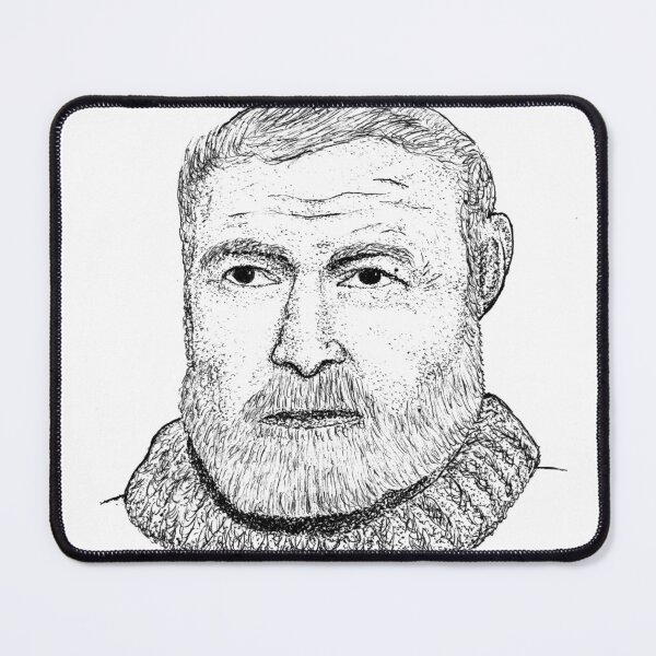 Item preview, Papa Hemingway Portrait - Ink Dotwork and Line Art designed and sold by wbhny.