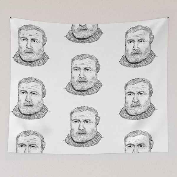 Item preview, Papa Hemingway Portrait - Ink Dotwork and Line Art designed and sold by wbhny.