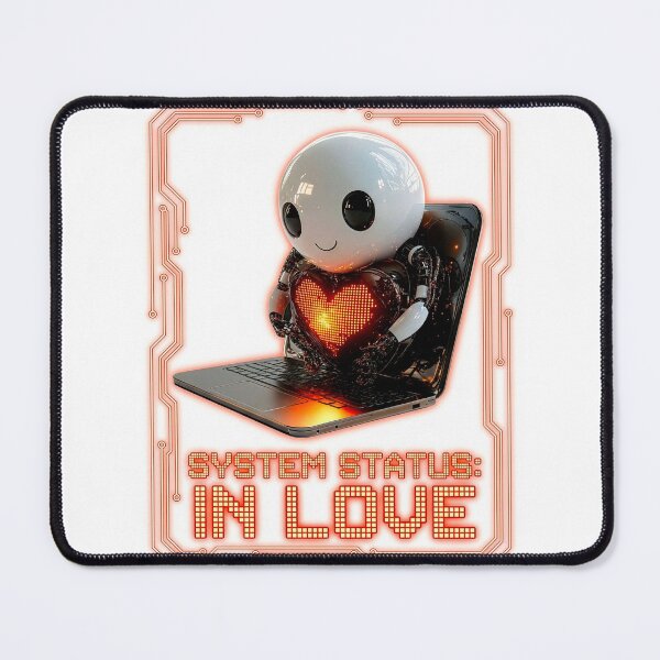 Item preview, Cute AI Robot in Love – Cyber Heart & Tech Romance Art System status: In love designed and sold by xper-t-s.