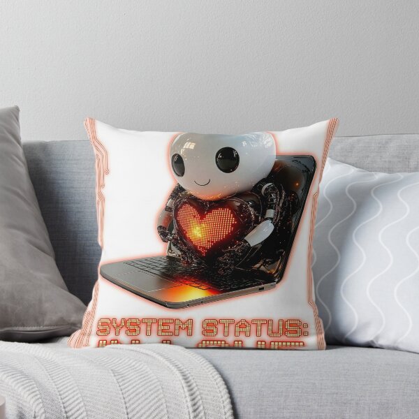 Item preview, Cute AI Robot in Love – Cyber Heart & Tech Romance Art System status: In love designed and sold by xper-t-s.