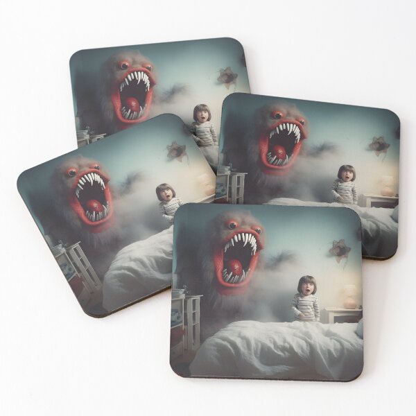 Item preview, From the Corner It Appears Creature Fear Bedroom Art designed and sold by inoritedesigns.