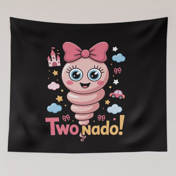 Item preview, Tornado Two-Nado 2nd Birthday Party for 2 Years Old Girls designed and sold by ConceptThena.