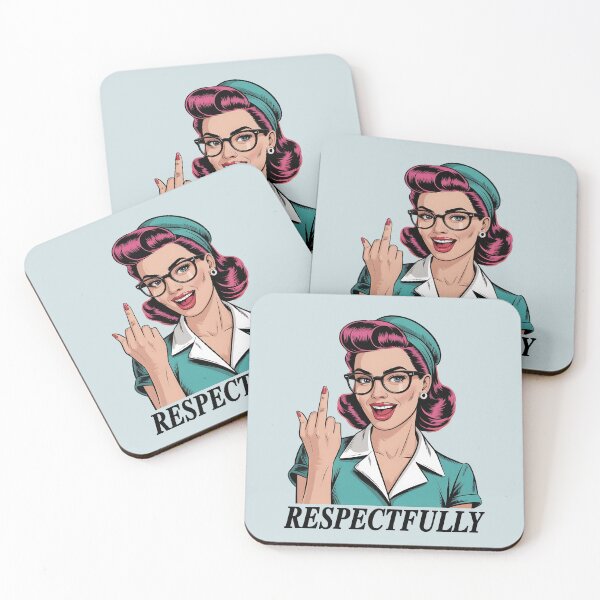 Item preview, Pinup Girl Vintage Beauty Middle Finger Respectfully designed and sold by NosandEdgy.