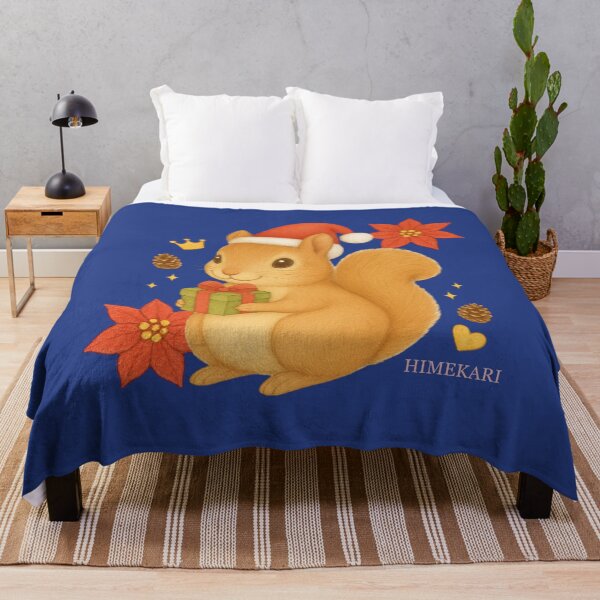 Item preview, Christmas Squirrel - Solid Navy designed and sold by HIMEKARI.