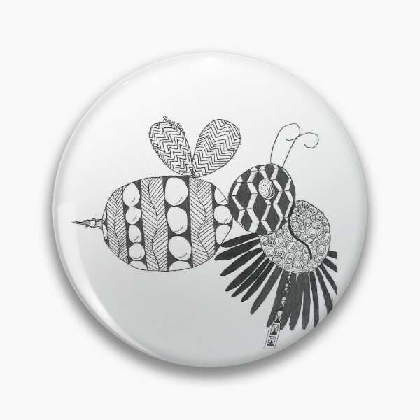 Item preview, zentangle inspired bee designed and sold by reesemars.
