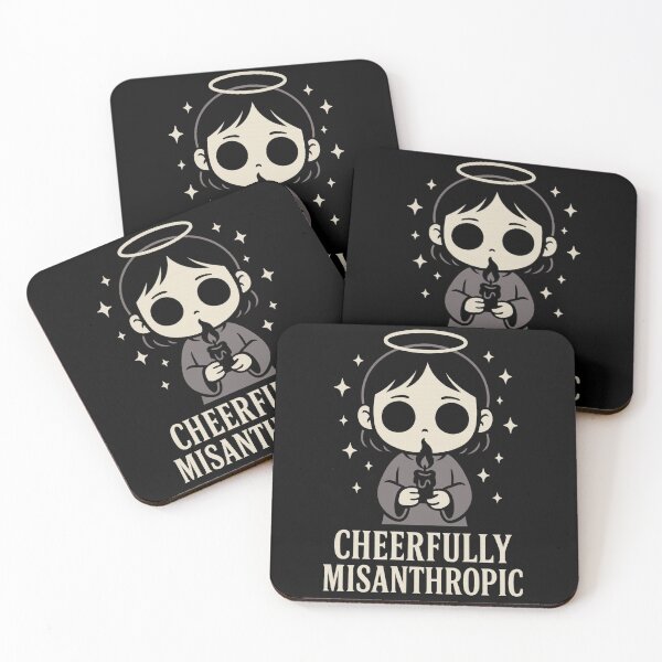Item preview, Cheerfully Misanthropic Cute Gothic Chibi – Dark Humor Aesthetic Design designed and sold by Idontwannaknow.