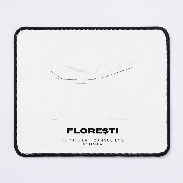 Item preview, Florești Romania Minimalist Black & White City Map designed and sold by RM-Journey.