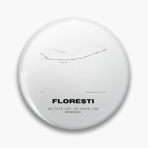 Item preview, Florești Romania Minimalist Black & White City Map designed and sold by RM-Journey.