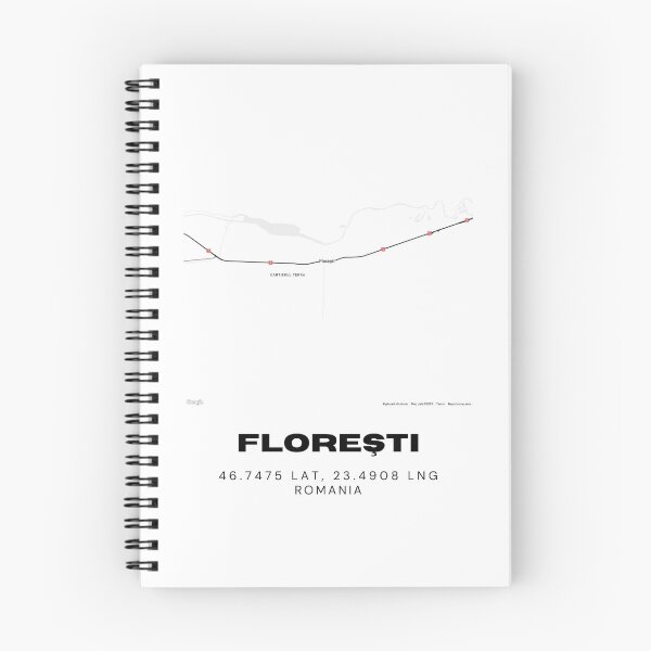 Item preview, Florești Romania Minimalist Black & White City Map designed and sold by RM-Journey.