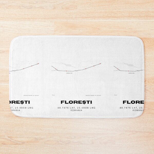 Item preview, Florești Romania Minimalist Black & White City Map designed and sold by RM-Journey.