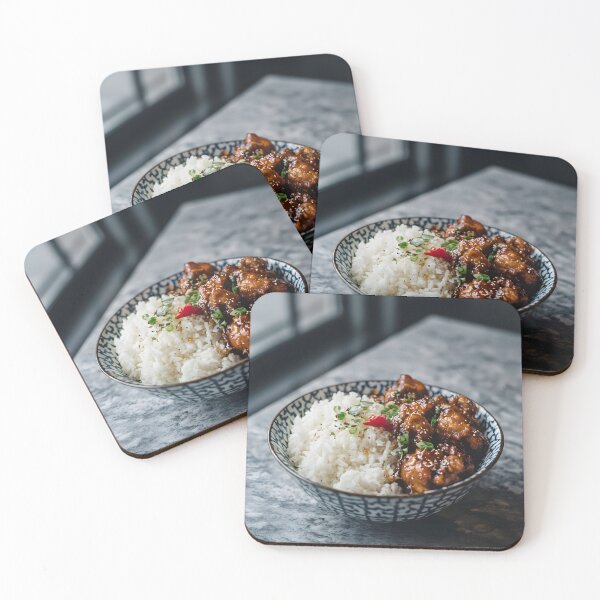 Item preview, General Tso’s Chicken with Rice - Cozy Takeout Comfort designed and sold by Benja & Co..