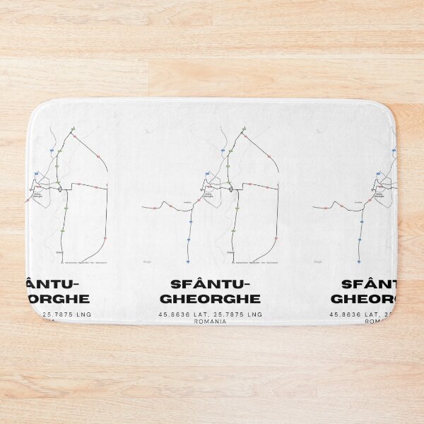 Item preview, Sfântu-Gheorghe Romania Minimalist Modern Map Art designed and sold by RM-Journey.
