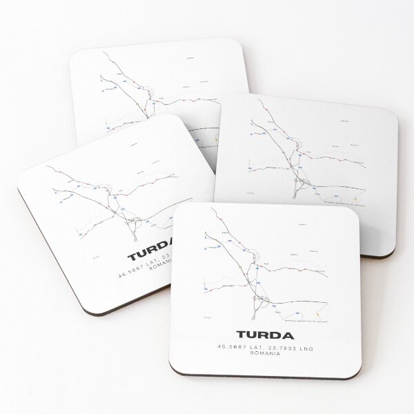Item preview, Turda Romania Minimalist Modern Map Artwork designed and sold by RM-Journey.