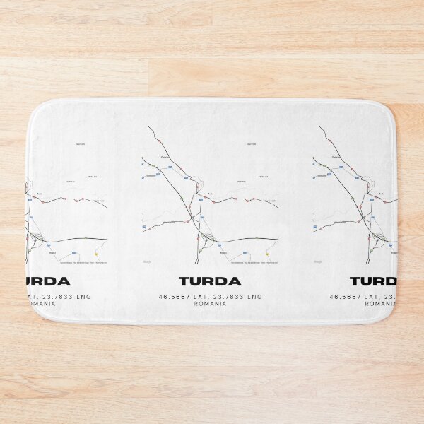 Item preview, Turda Romania Minimalist Modern Map Artwork designed and sold by RM-Journey.