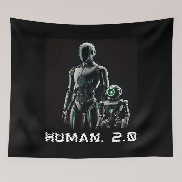Item preview, humanoid robot art designed and sold by TEEJAMBOREE.