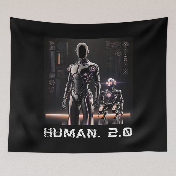 Item preview, humanoid robot art designed and sold by TEEJAMBOREE.