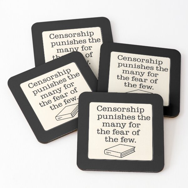 Item preview, Anti Censorship Book Ban Statement Minimalist Art Prints designed and sold by PinUpPizzazz.