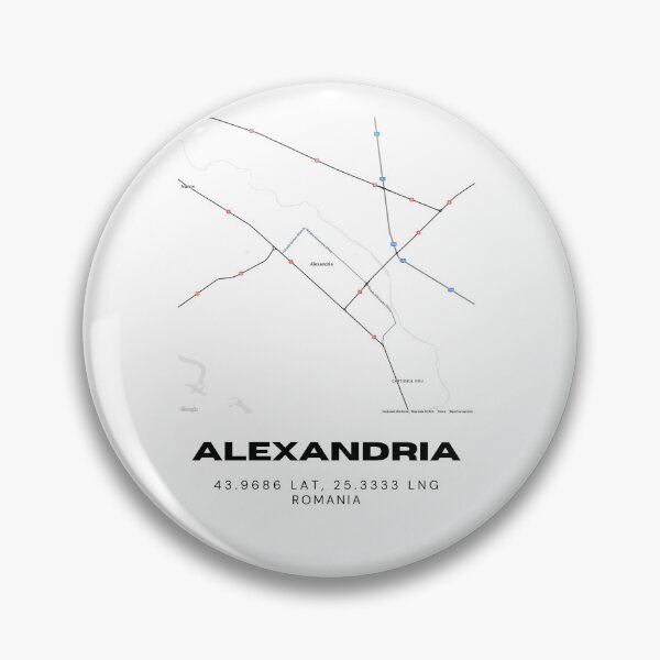 Item preview, Alexandria Romania Modern Minimalist Map Print designed and sold by RM-Journey.