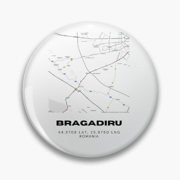 Item preview, Bragadiru Romania Minimalist City Map Artwork designed and sold by RM-Journey.