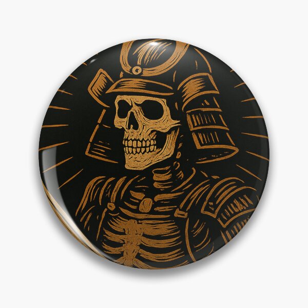 Item preview, Silent Death Samurai Skeleton – Vintage Warrior Katana Artwork designed and sold by Slaivarart.