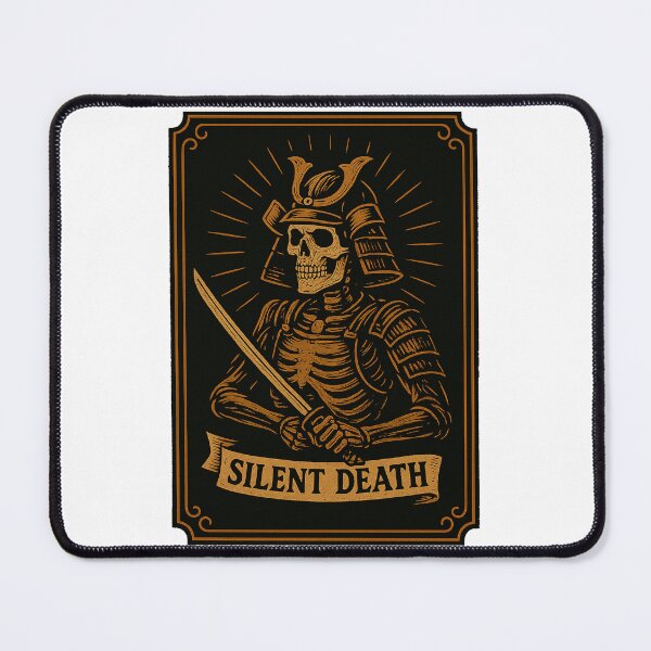 Item preview, Silent Death Samurai Skeleton – Vintage Warrior Katana Artwork designed and sold by Slaivarart.